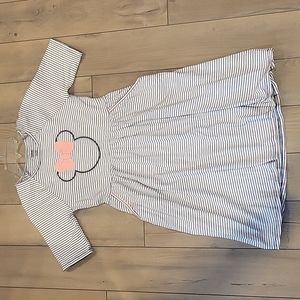 Disney Jumping Beans Minnie Mouse Black and White Striped Dress - Size 10